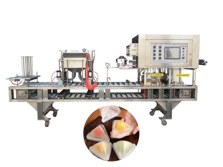 龍應三角盒粽子全自動灌裝封口機